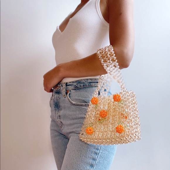 NWT Peaches Mini Beaded Bag - Picture 2 of 11